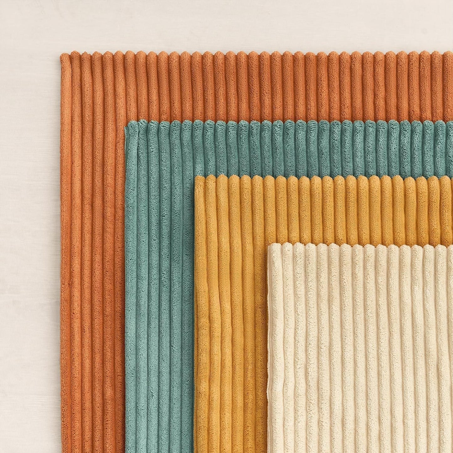 Throw Pillow Covers Cushion Cases, Set of 4 Soft Velvet Modern Double-Sided Designs, Mix and Match for Boho Farmhouse Fall Home Decor (18x18 inch, Orange/Teal)